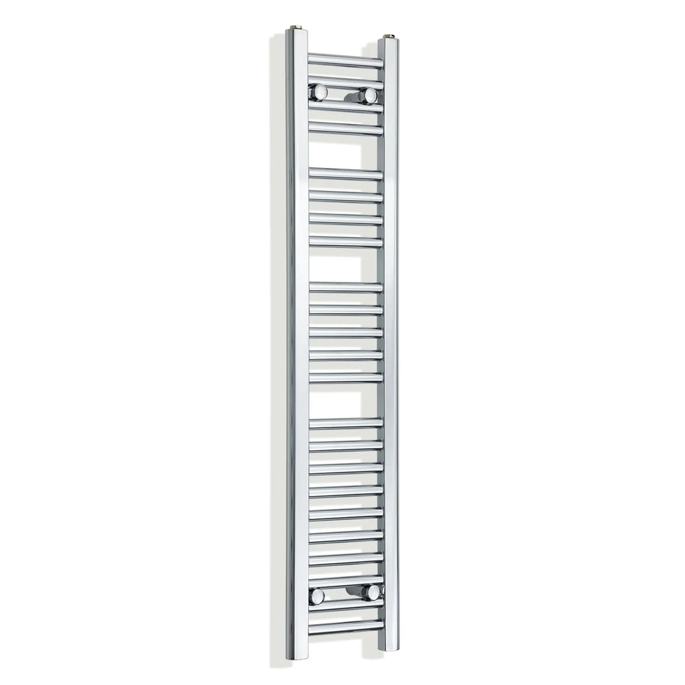 350mm wide 1200mm high polished chrome radiator body reference on a white background