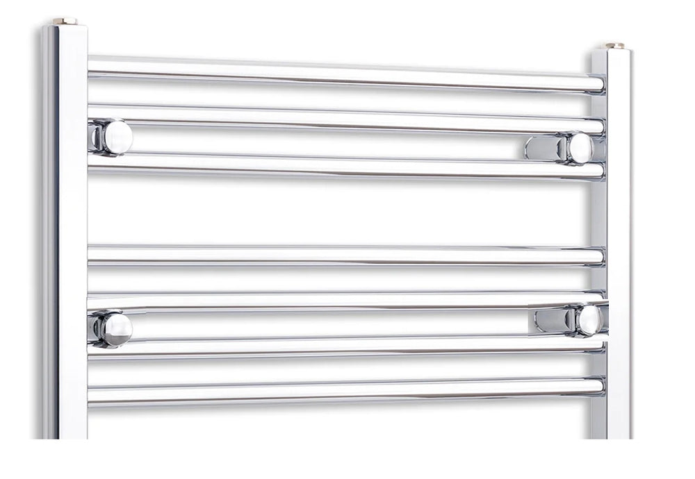 550mm wide 400mm high polished chrome radiator body reference on a white background