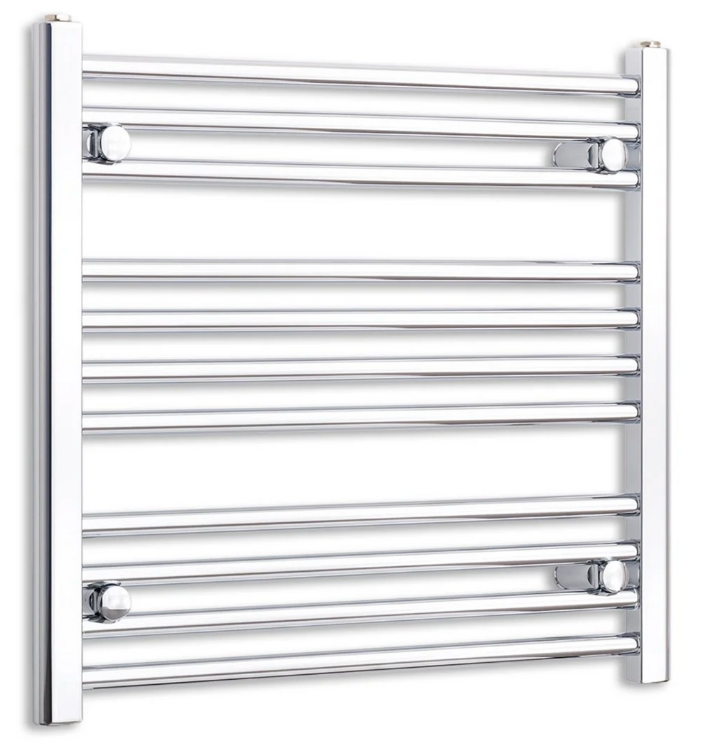 1000mm wide 600mm high polished chrome radiator body reference on a white background