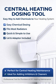 Central Heating Dosing Tool, Radiator Funnel Add Chemicals, Inhibitor Adaptor UK