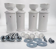Brackets for Heated Towel Rail Radiators Set of Universal Fit Flat Or Curved White