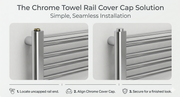 Chrome Cover Caps for Heated Towel Rails (Pair)