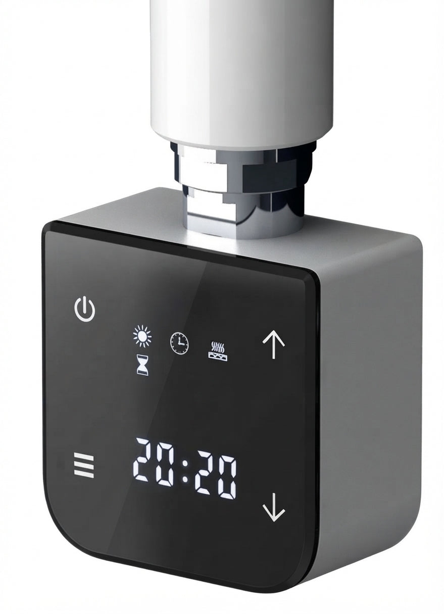 Black digital thermostatic heating element — separate component reference