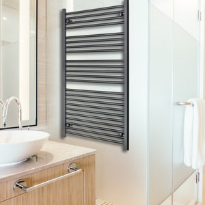 500mm Wide Black Towel Radiators