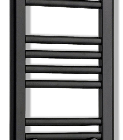 250mm wide black towel radiator