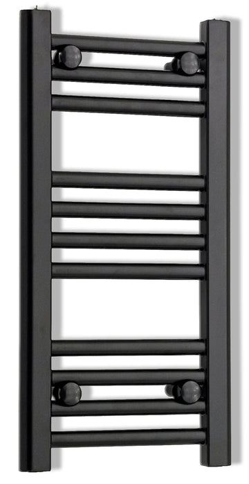 200mm Wide Black Electric Towel Radiators