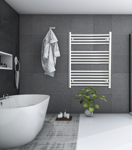 450mm Wide Chrome Towel Radiators
