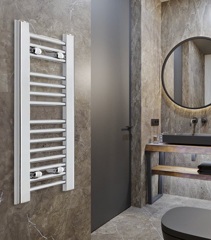 250mm Wide Chrome Towel Radiators