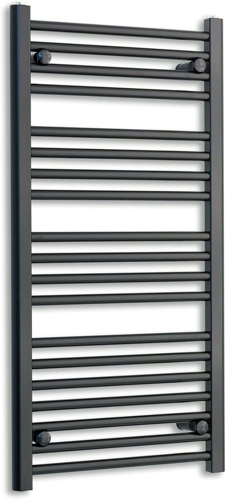Matt black radiator body reference on a white background