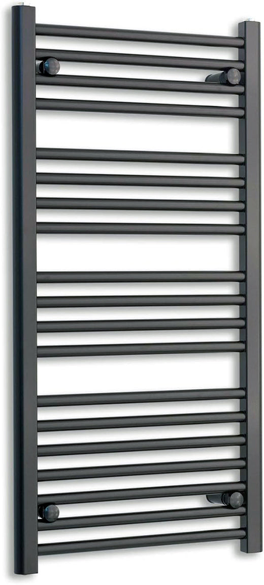 Matt black radiator body reference on a white background