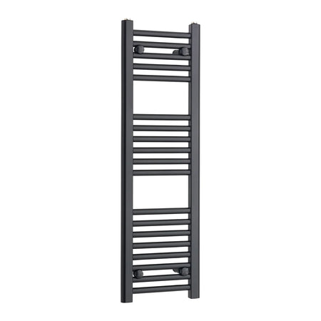 Matt black radiator body reference on a white background