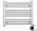 1000mm wide 600mm high chrome electric towel radiator – dual digital heating kit