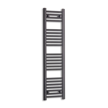 Matt black radiator body reference on a white background
