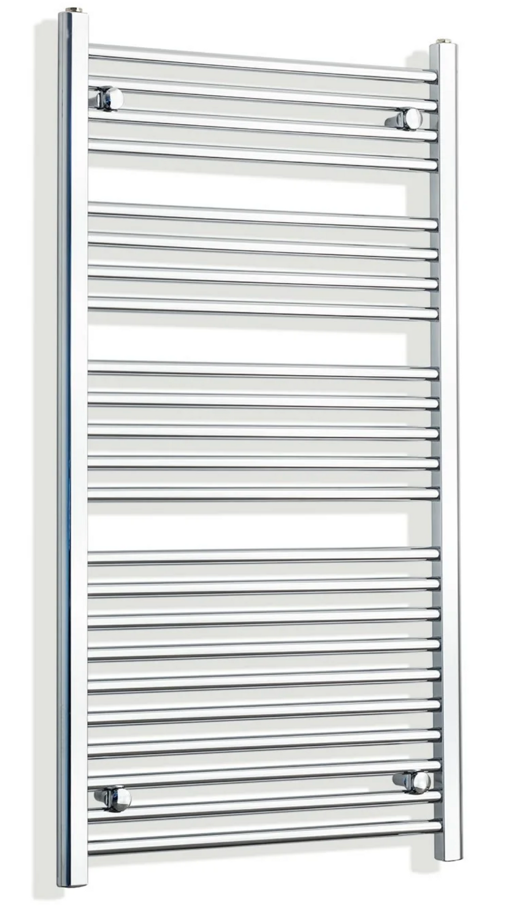 800mm wide 1200mm high polished chrome radiator body reference on a white background