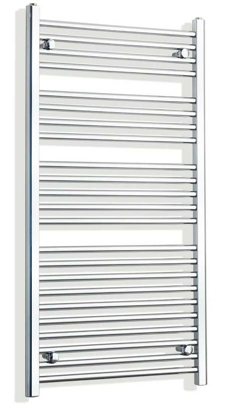 800mm wide 1200mm high polished chrome radiator body reference on a white background