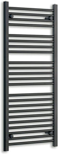 Matt black radiator body reference on a white background
