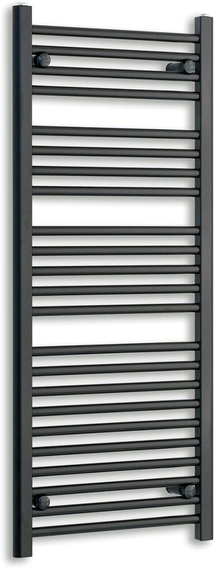 Matt black radiator body reference on a white background