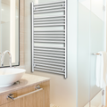 High Flat Chrome Heated Towel Rail Radiator