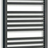 700mm Wide 1200mm High Black Heated Towel Rail Radiator