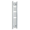 350m wide 1200mm High Flat Chrome Towel Rail Radiator