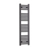 200mm Wide 1200mm High Black Heated Towel Rail Radiator