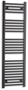 Matt black radiator body reference on a white background