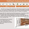 3D 5 Pack 2.5 sq.m. 26.91sq.ft Panel - Floor-to-Ceiling Polystyrene Panel Stone Look for Kitchen, Bathroom, Balcony, Bedroom, Living Room, Kitchen Back Wall and Patio 5 panels (Red Brick)
