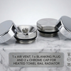 Chrome Radiator Blanking Plug and Bleed and Cap Valve Kit