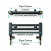 200mm Wide 800mm High Black Heated Towel Rail Radiator