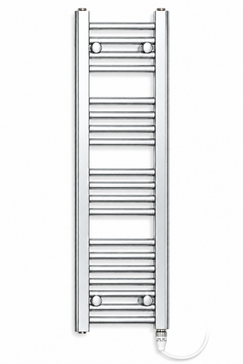 200mm wide 1000mm high chrome electric towel radiator with standard heating element