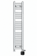 200mm wide 1200mm high chrome dual fuel towel radiator with digital heating element