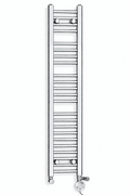 200mm wide 1200mm high chrome towel radiator with dual-round element matching actual product photo
