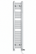 200mm wide 1200mm high chrome dual fuel towel radiator with standard heating element