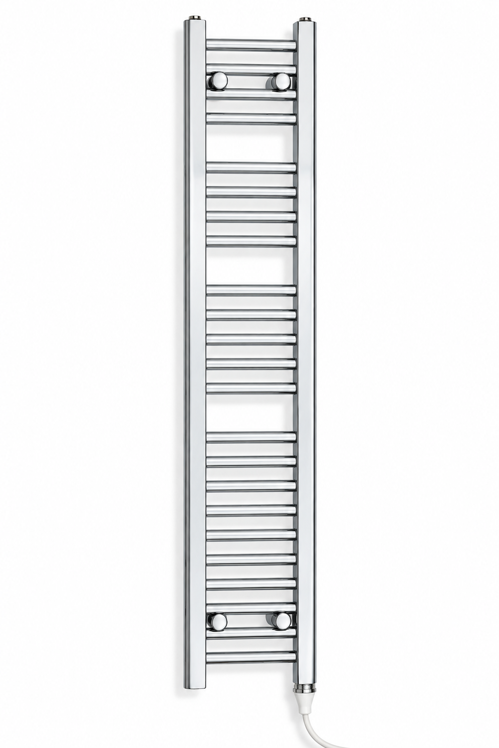 200mm wide 1200mm high chrome electric towel radiator with standard heating element