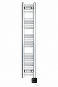 200mm wide 1400mm high chrome towel radiator with digital heating kit