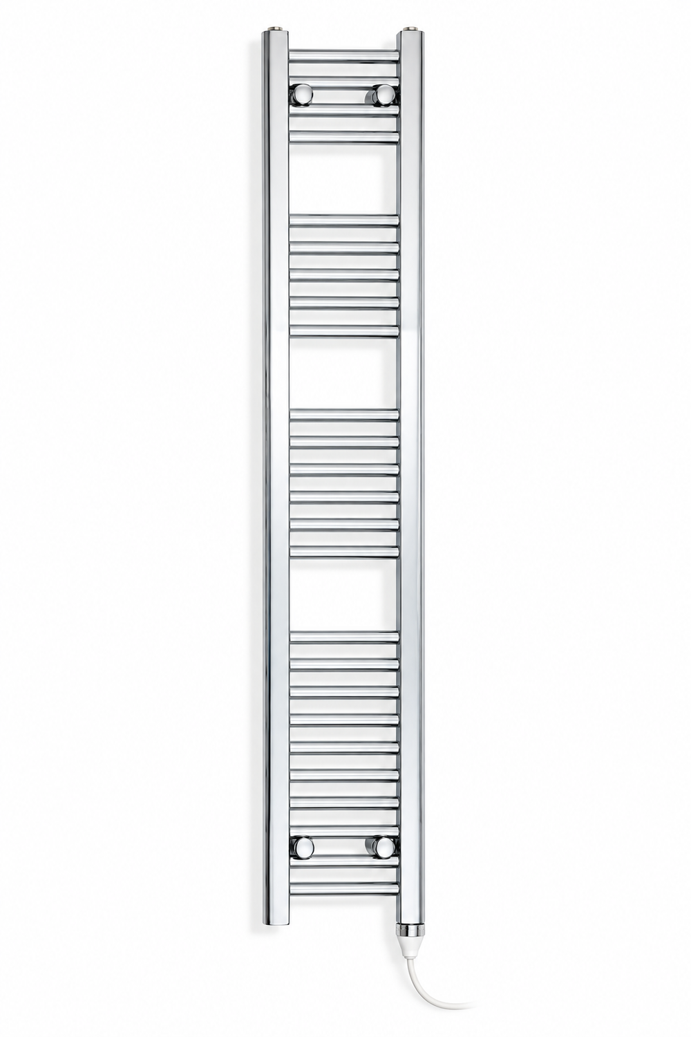 200mm wide 1400mm high chrome towel radiator with standard heating kit