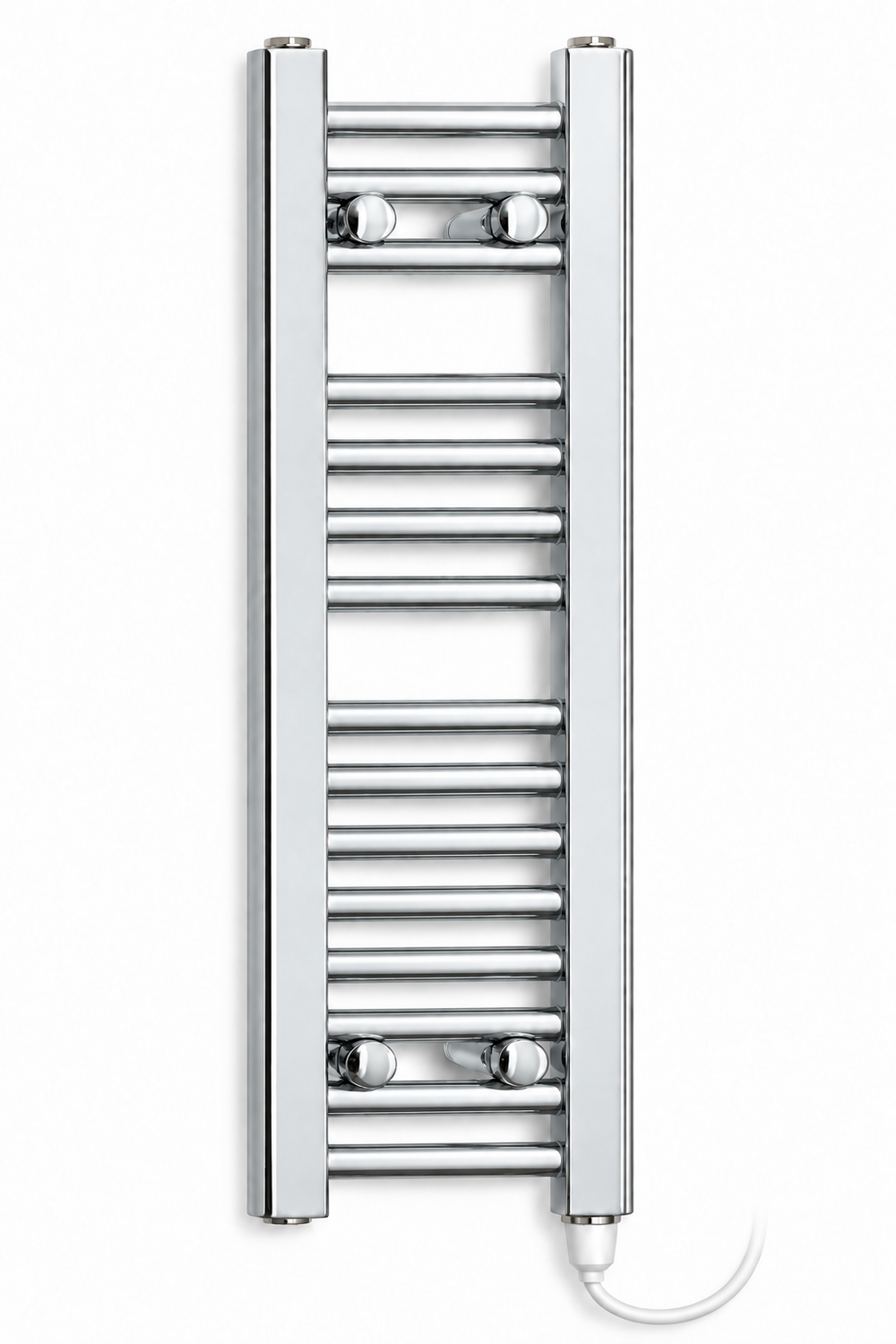 200mm Wide 800mm High Flat Chrome Electric Towel Radiator — standard