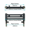 250mm Wide 800mm High Black Heated Towel Rail Radiator
