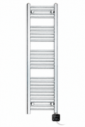 250mm wide 1400mm high chrome electric towel radiator — digital kit