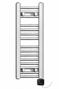 300mm wide 800mm high chrome electric towel radiator – digital heating kit