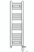 350mm wide 1000mm high chrome electric towel radiator – dual round heating kit