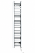 350mm wide 1200mm high chrome electric towel radiator – standard heating kit