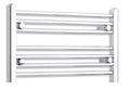 550mm wide 400mm high polished chrome radiator body reference on a white background
