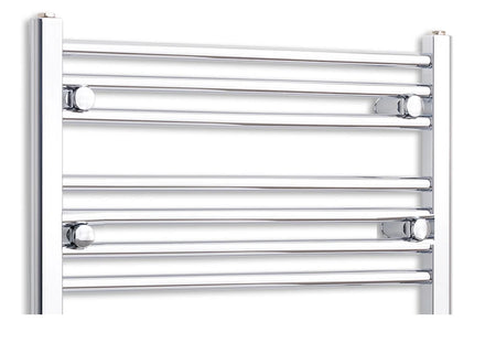550mm wide 400mm high polished chrome radiator body reference on a white background