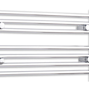 550mm Wide 400mm High Flat Chrome Heated Towel Rail Radiator
