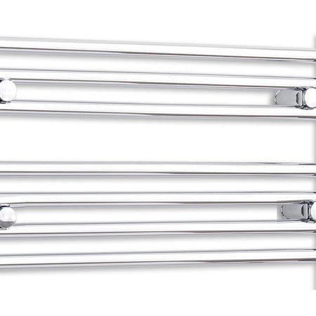 550mm Wide 400mm High Flat Chrome Heated Towel Rail Radiator