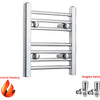 350mm Wide 400mm High Flat Chrome Heated Towel Rail Radiator
