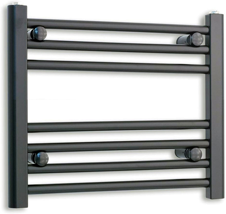 Matt black radiator body reference on a white background