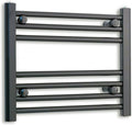 Matt black radiator body reference on a white background