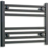 750mm Wide 400mm High Black Heated Towel Rail Radiator